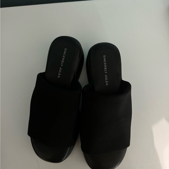 Sincerely Jules sandals Wedges slides size 6.5. Gently worn - Picture 6 of 7